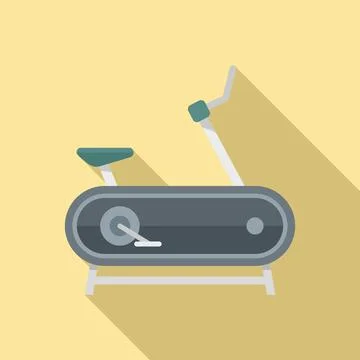 Biker exercise bike icon, flat style Ilustración de archivo
