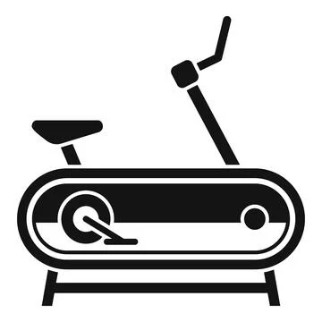 Biker exercise bike icon, simple style Stock Illustration