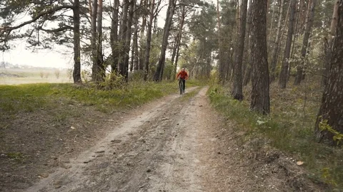 Biker in the Forest Видео 75049601
