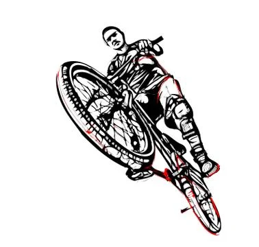 Biker Stock Illustration