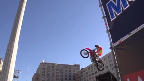 Biker jump Video stock 77046997