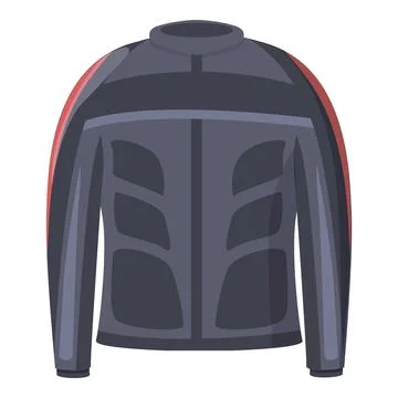 Biker leather jacket icon cartoon vector. Moto clothes Stock Illustration