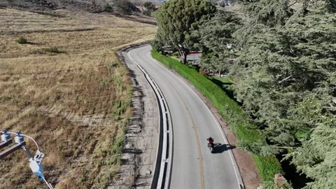 Biker on a motorcycle Stock Footage 336166373