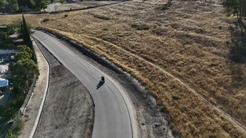 Biker on a motorcycle Stock Footage 336166399