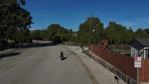 Biker on a motorcycle Stock Footage 336166418