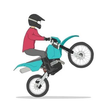 Biker on motorcycle. Stock Illustration