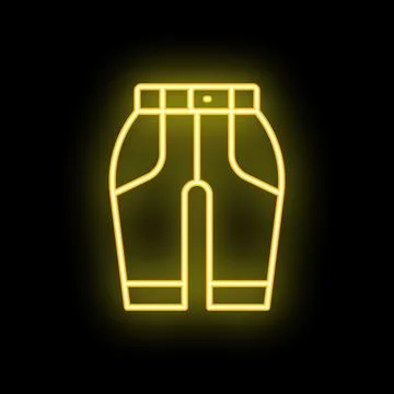 Biker pants icon neon vector Stock Illustration