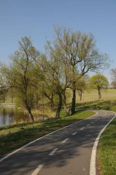 Biker path Stock Photos