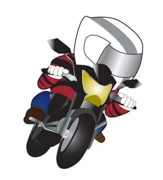 Biker red suit イラスト素材