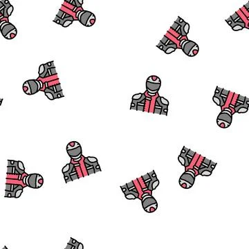 Biker rider vector seamless pattern Illustrazione stock