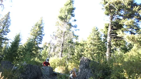 Biker on the road Video stock 61670505