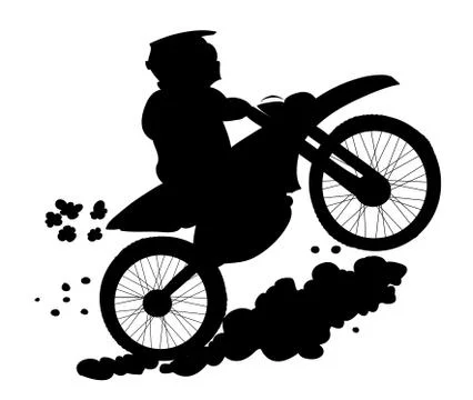 Biker silhouette Stock Illustration