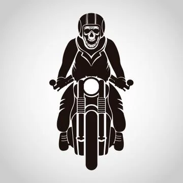 Biker Skull Stock Illustration