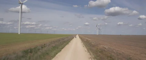Biker in Texas Desert Stock Footage 186322429