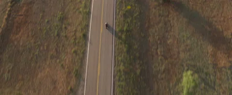 Biker in Texas Desert Stock Footage 186336595