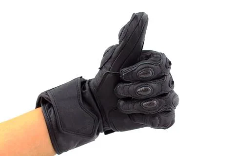 Biker thumbs up Stock Photos