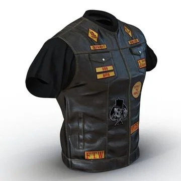 3D Model: Biker Vest 3D Model ~ Buy Now #90937313 | Pond5