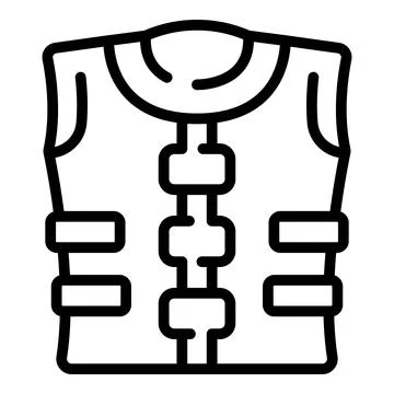 Biker vest icon outline vector. Men clothes Stock Illustration