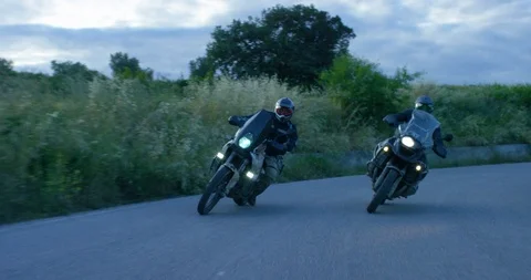 Bikers in the Countryside 4K Stock Footage 85835791