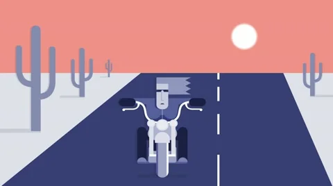 Bikers in the desert Vídeos de archivo 55441320