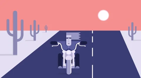 Bikers in the desert Vídeos de archivo 55441330