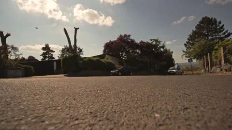 Bikers drive next to camera Stock Footage 62063971