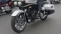 Bikers driving cycles, long-distance travel with motorcycle community, slow ride HD Footage