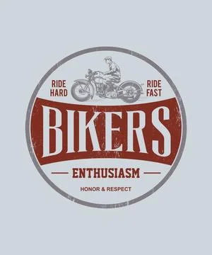 Bikers enthusiasm Stock Illustration