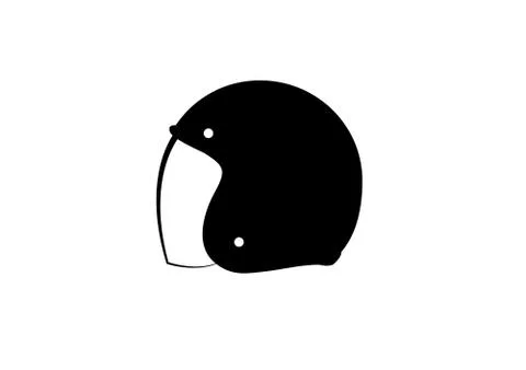 Biker's helmet vector logo design template. Stock Illustration