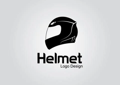 Biker's helmet vector logo design template. Stock Illustration