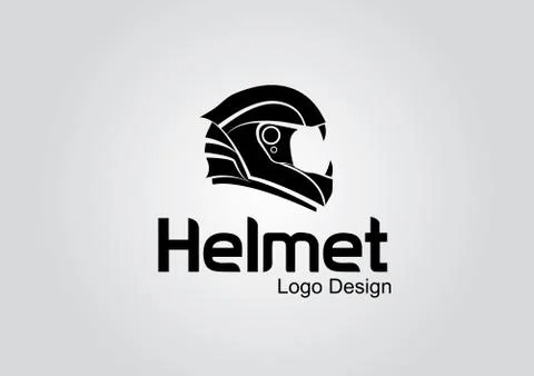 Biker's helmet vector logo design template. Stock Illustration