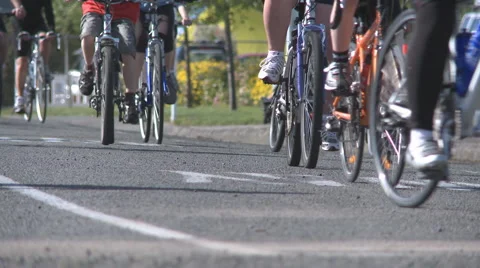Bikers legs side on Stock Footage 879790