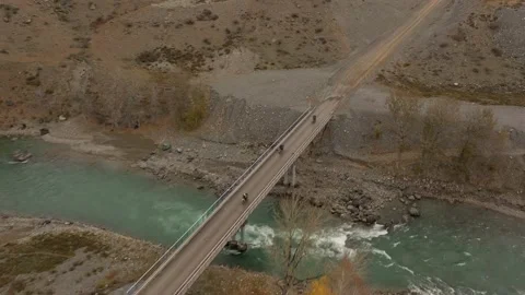 Bikers in the mountains Stock Footage 236299740