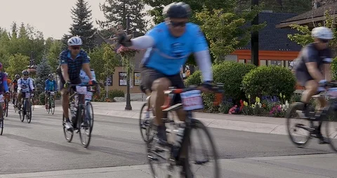 Bikers Passing Stock Footage 118949824