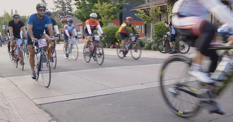 Bikers Pedaling Stock Footage 118950837