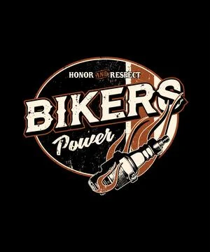 Bikers power Stock Illustration