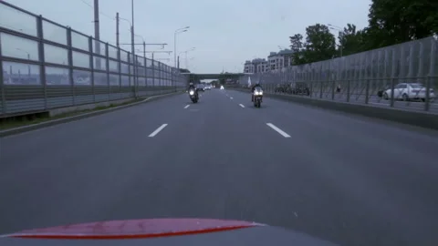 Bikers ride forward Stock-Footage 102361763