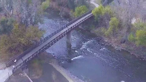 Bikers riding down a trail Stock Footage 69152788