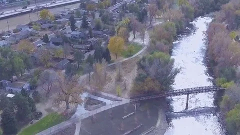 Bikers riding down a trail Stock Footage 69153214