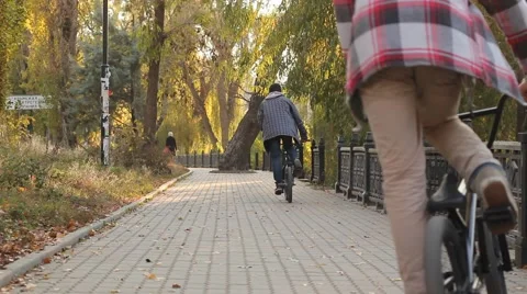 Bikers riding in the streets Stock Footage 55780381
