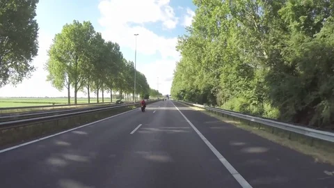 Bikers on the road Stock Footage 83499328