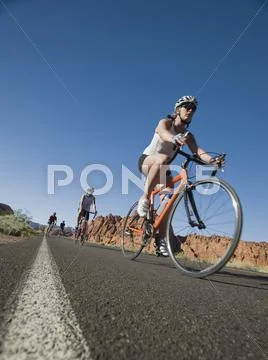 Bikers on the road Stock Photos