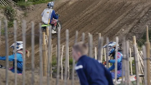 Bikers in slow motion 3 Stock Footage 127811383