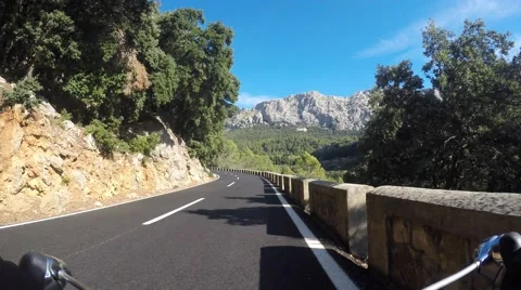 Bikers view over Soller Video stock 56291990