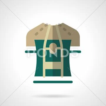 Bikers wear flat color vector icon Stock Illustration