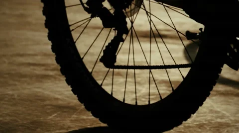 Bikes and roller skates passing / Slow motion Stock Footage 65122771