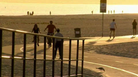 Bikes on beach Stock Footage
