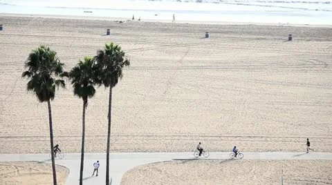 Bikes on the Beach Stock Footage