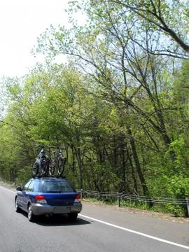 Bikes On a Car Stock Photos