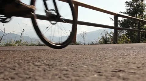 Bikes crossing Stock Footage 11947532